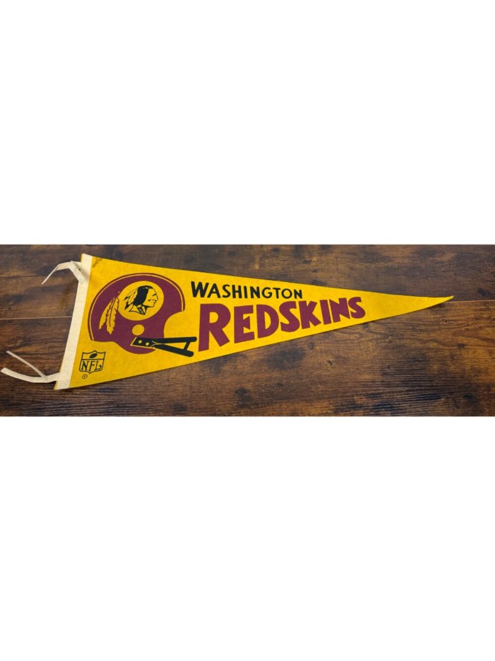 Vintage Washington Redskins NFL Felt Pennant With Helmet Logo